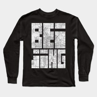 Beijing, China City Map Typography - Light Long Sleeve T-Shirt